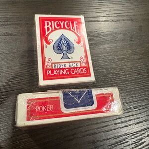 Vintage 1968 Bicycle Red and White Rider Back Poker Playing Cards (new)